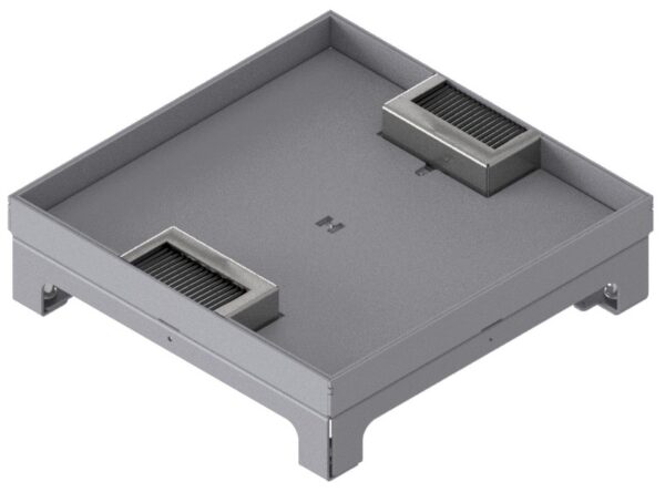 Produktbild UBD 264 204  -  Unterflur-Bodendose UBD 260 inkl. Deckel mit Kante, geschlossen, 20mm Vertiefung und 2 Bürstenauslässe